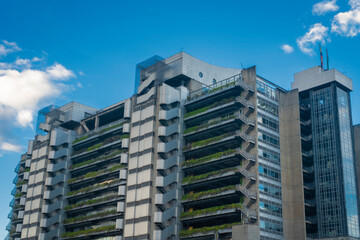 Fototapeta na wymiar Medellín, Antioquia, Colombia September 26, 2019 Medellín, Day View of the EPM Smart Building