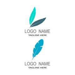 Fototapeta premium Feathers icon Vector Illustration design Logo template