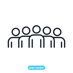 Business teamwork icon. team group human symbol simple vector illustration