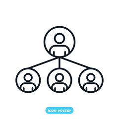 Business teamwork icon. team group human symbol simple vector illustration