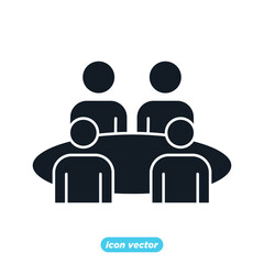 Business teamwork icon. team group human symbol simple vector illustration