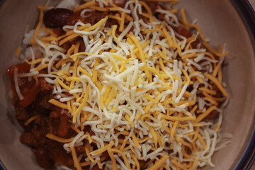 Close-up of a bowl of chili
