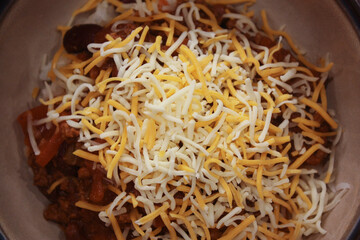 Close-up of a bowl of chili