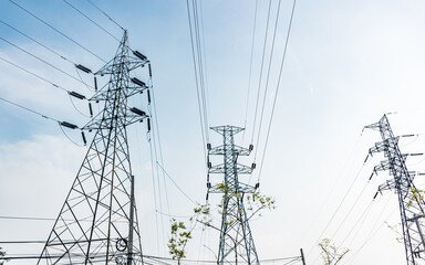 power lines of sky