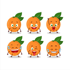 Cartoon character of grapefruit with smile expression