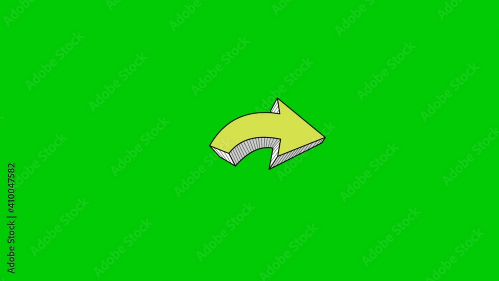 Aufkleber flat arrows on the green screen so you can easily insert them into your scene or video.