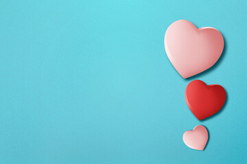 Fototapeta na wymiar Heart with a colored background