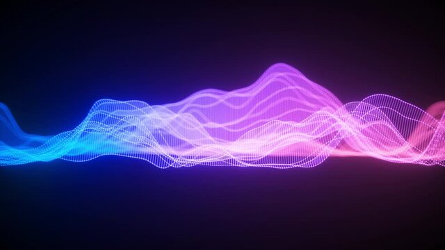 3D data center waving motion background, big data, blockchain technology, Artificial intelligence and cloud computing technology.