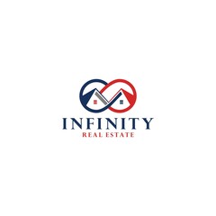 Inifinity Real Estate Logo Design Vector