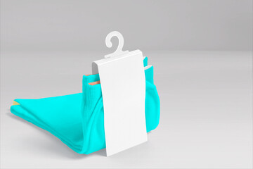 3d rendering mockup socks paper label. fit for your design.added copy space for text.