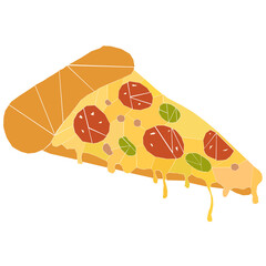 Graphic illustration art pizza icon