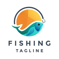 fishing colorful logo