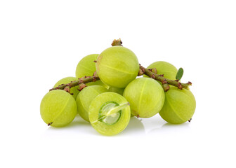 Indian gooseberry isolated on white background