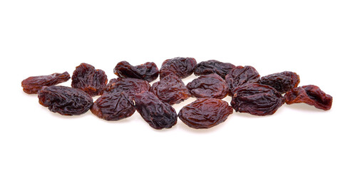 Raisins isolated on white background