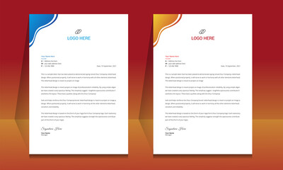 Letterhead format template, business style letterhead design template. Company letterhead template designs. Letterhead, Template.