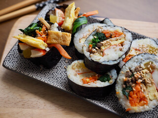 한국 전통음식 김밥, 요리 
