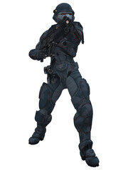 3d render of a future soldier