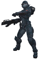 3d render of a future soldier