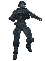 3d render of a future soldier