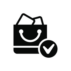 Shopping order icon vector graphic illustration