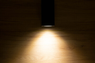 warm light in the dark room