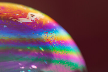 planet earth and rainbow