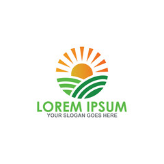 farm vector , green nature logo