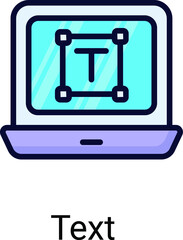 type text vector icon , photography and digital art for web design