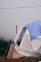 tent in the forest