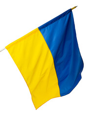 National flag of Ukraine isolated on white background