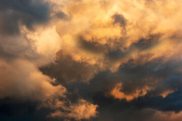 Naklejka na ściany i meble Storm clouds in the evening