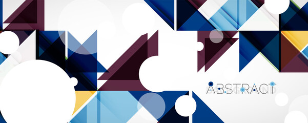 Set of vector triangle geometric backgrounds. Vector illustration for covers, banners, flyers and posters and other designs