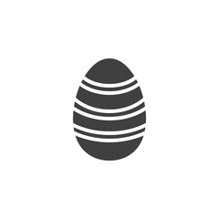 Easter egg vector icon. filled flat sign for mobile concept and web design. Easter egg ornament glyph icon. Symbol, logo illustration. Vector graphics