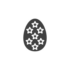 Easter egg ornament vector icon. filled flat sign for mobile concept and web design. Easter egg decorated glyph icon. Symbol, logo illustration. Vector graphics