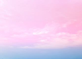Pastel pink sky background and clouds
