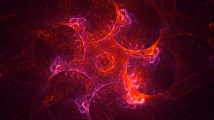 3D rendering abstract multicolor fractal light background