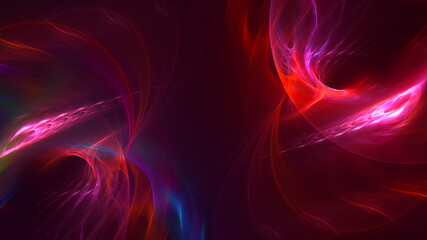 3D rendering abstract multicolor fractal light background