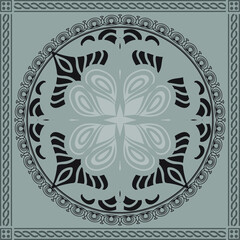 floral scarf pattern - Vector design ilustration colored design.