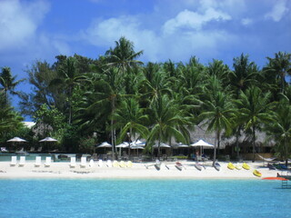 Beautiful day in island of Borabora Tahiti , starting from a great breakfast to awesome sunset on the beach.