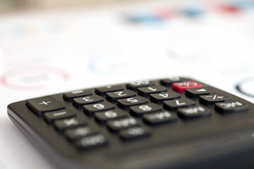 Close up of commercial calculator