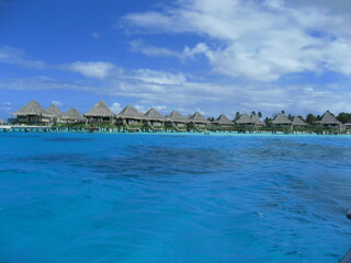 Beautiful day in island of Borabora Tahiti , starting from a great breakfast to awesome sunset on the beach.
