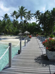 Beautiful day in island of Borabora Tahiti , starting from a great breakfast to awesome sunset on the beach.