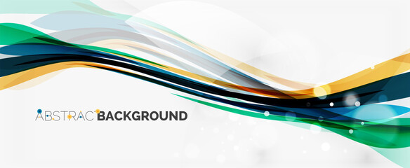 Waves and lines trendy design template for business or technology presentation, internet poster or web brochure cover, wallpaper