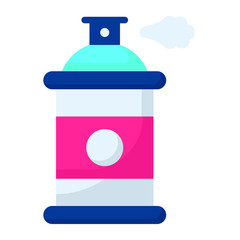 painting spray flat icon , photography and digital art flat vector design