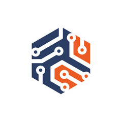Hexagon Technology  Logo Vector Graphic