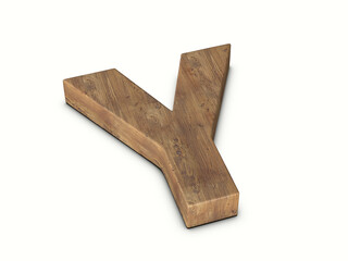 Wood letter Y