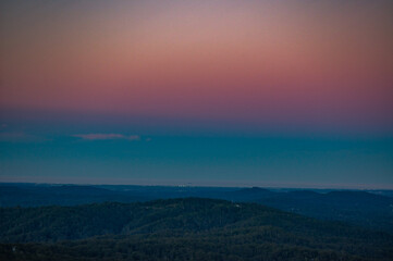 sunset in the mountains