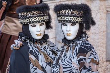Fototapeta na wymiar Mask in carnival of Venice