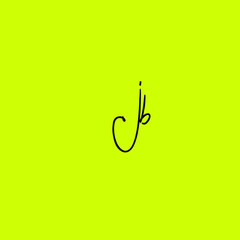 jb handwriting logo initial signature isolated white