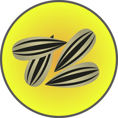 シンプルなひまわりの種のアイコン